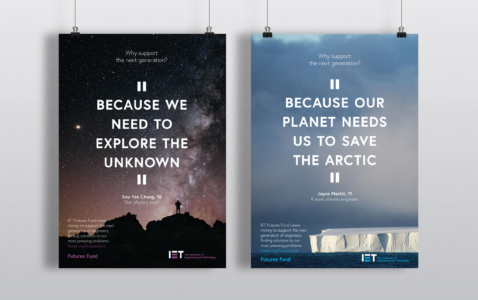 IET branded posters