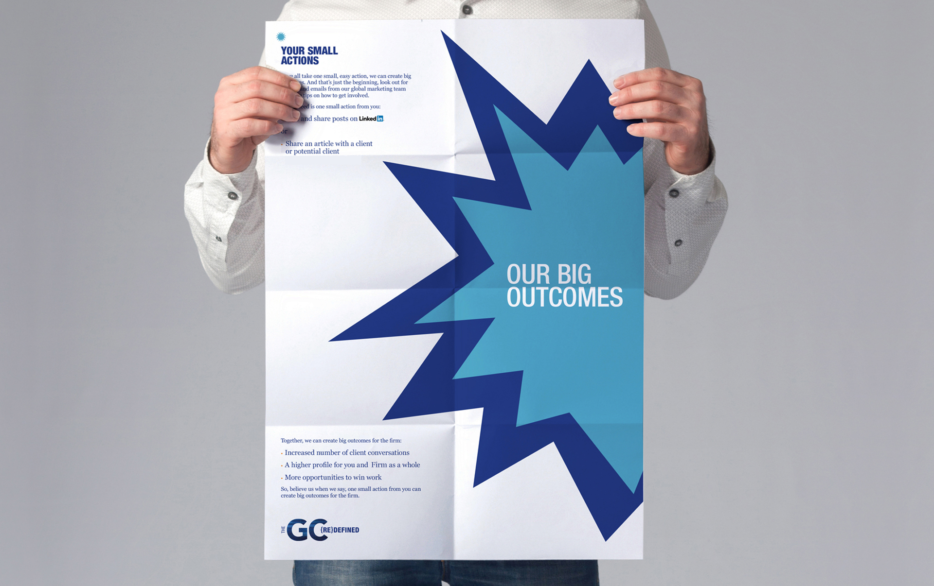 Law firm brand and marketing Our big outcomes posters