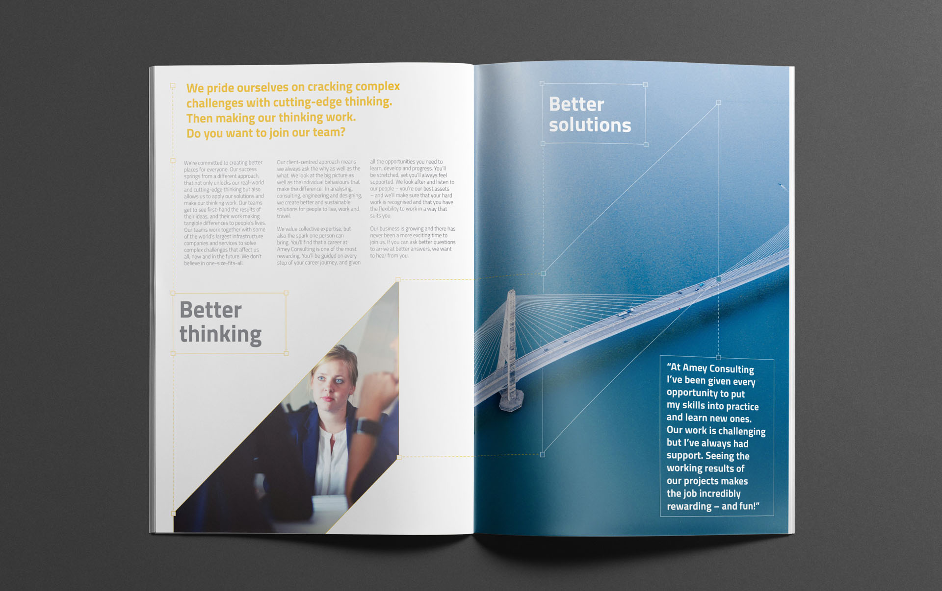 Amey employer brand brochure pages