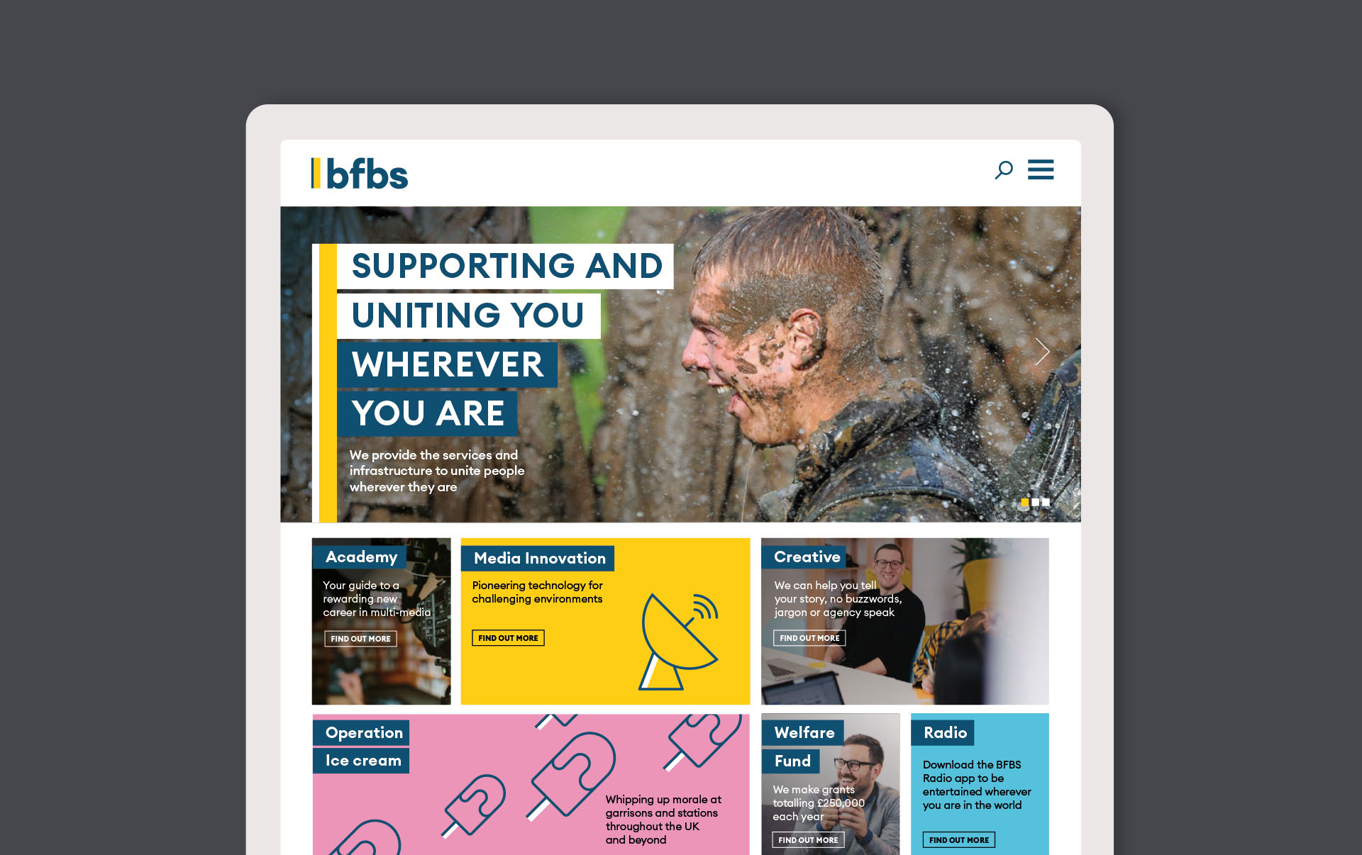 BFBS branding website image